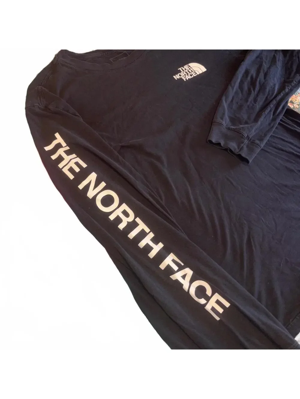 The North Face Men's Large Black Long Sleeve Logo Shirt Logo Sleeved Outdoor